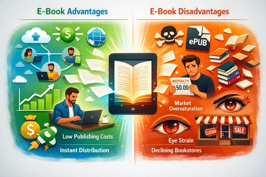 Advantages and Disadvantages of E-Books for Authors and Publishers
